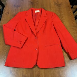VTG Pendleton Blazer Women 10 Red 100% Wool Two Button Lined Jacket Made USA 60s